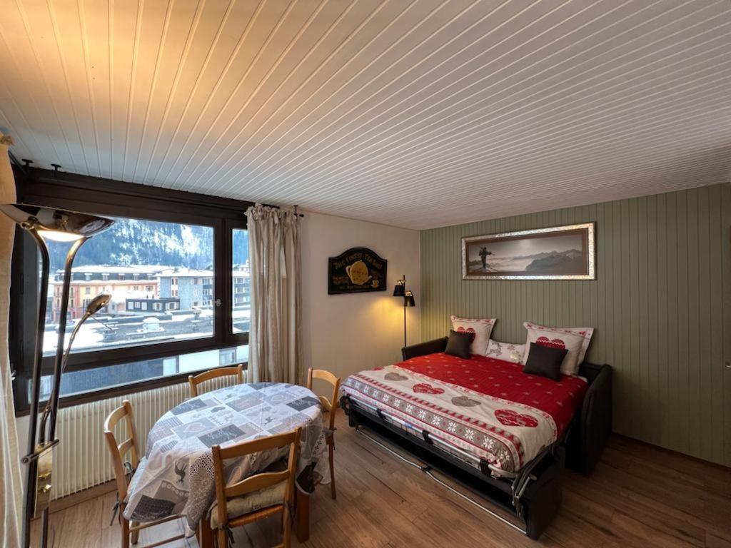 Studio Dent Du Caiman, Chamonix Hyper Centre, Parking, Vue Mont Blanc Exterior foto